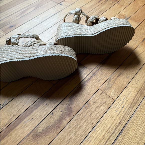 Free People Natural Braided Espadrille Wedges - Picture 5 of 7